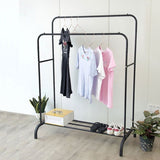 Heavy Metal Double Clothes Rail Hanging Rack Garment Display Stand Storage Shelf V63-836211
