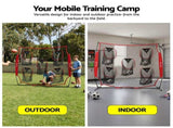 Everfit 1.8m Football Training Net 5 Target Portable Soccer Goal Nets Rebounder STN-5P-RD