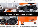 UNIMAC 15L Pancake Air Compressor, 116PSI Portable Silent Oil-Free Electric, for Airtools Tyre V219-TOLACMUM1C5FA