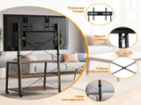 Artiss Mobile TV Stand 32-65 Inch TVs Mount 50kg with 3 MDF Shelves Lockable Wheels Adjustable Feet TV-MOUN-3T-WAL