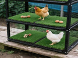 Chicken Nesting Pads 12 Pack Washable Artificial Grass Egg Mats 12x12 Inch Green V1263-JX-7807