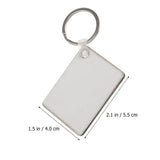 36Pcs Sublimation Blank Keychain Plated Silver Mdf Heat Transfer DIY Key Holder Set V1369-AZ3-W-16920