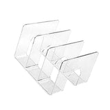 Desktop 3 Grid Bookend Transparent Vertical Book Organizer Divider Book Desktop Shelf for School V1294-YM0901-3117240232411