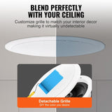 VEVOR 4 PCs 165.1 mm Bluetooth in Ceiling Speakers, 150W, Flush Mount Ceiling & in-Wall Speaker V952-DPXDYSQ65YCSYB22LV3