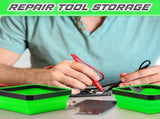 10 Pcs Magnetic Tool Tray Collapsible Foldable Parts Trays Set Magnetic Screw Tray Magnetic Parts V1258-DP02-C-2254