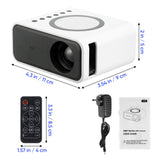 Mini Portable Smart Projector HD 1080P Android WIFI Bluetooth Home Theater NEW V201-OHP0300WH8AU