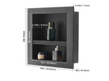 Shower Niche 40.6 x 50.8 x 10.2 cm Recessed Wall Divider Shelf Bathroom V952-SLLYBK2C16INJ0D06001V0