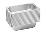 SOGA 12X Gastronorm GN Pan Full Size 1/3 GN Pan 10cm Deep Stainless Steel Tray GASTRONORMPANS5416X12
