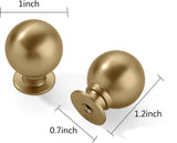 10 Pack 1 Inch Vintage Ball Champagne Bronze Cabinet Knobs Kitchen Cabinet Hardware Satin Brass V1188-CYX-LHJ-309