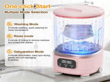 Portable Mini Washing Machine with Spin Dry & UV Sterilization 3L Capacity, Wash, Rinse, V1107-CS-MNXYJF