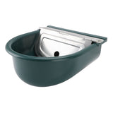 Livestock Water Bowl Trough Drinking Dispenser Farm Feeder Plastic with Iron Lid Float Ball Green V1294-YM0901-3111250020511