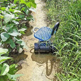 Gardening Seat Portable Height Adjustable Folding Stool With Kneeling Pad For Comfortable Garden V63-840571