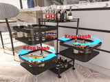 CARLA HOME Metal 5-Tier Rolling Vegetable and Fruit Basket Cart Stand for Kitchen & Storage LSB-36270