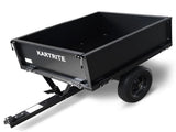 Kartrite Heavy Duty Dump Cart 270kg Capacity Pneumatic Tyres Quick Release Pedal Removable Tail TLY-SPR-39C-BK
