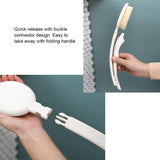 3 in 1 Bath Sponge Brush Set for Shower, 19" Long Handled Shower Brush, Shower Sponge and Pumice V1370-AZ4-07058