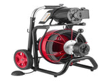 Drain Cleaner Machine 30m x 13mm, Auto Feed Sewer Snake Auger on Wheels - with 8 Cutters & V952-ZDJJKLSGDSTJVBQBO002V3