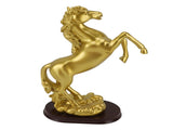 Horse Statue Gold Synthesized Resin Unique Horse Art Figurine for Wine Cabinet Office Leaping Horse V1294-YM0710-3115230125912