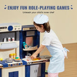 Kitchen Playset Kids Pretend Cooking Play Toy 74 Piece Accessories Blue V952-ZTCFWJTZLSSH37J5TV0