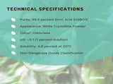 Kemmie 20Kg Boric Acid Powder 99.9% Pure - Soluble Orthoboric Acid H3BO3 V238-SUPDZ-1161650798598