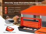 2 Tiers Chicken Nesting Boxes, 10 Compartments, Metal Egg Laying Boxes with Protective Collection V952-JSCDX3045INCT4Y3W002V0