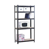 CARLA HOME 5 Tier Steel Shelving Unit - Garage Storage Shelf - Black - Modern V178-36477