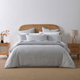 Bianca Pesaro Grey Polyester Cotton Quilt Cover Set Super King V442-BCA-QUILTCS-PESARO-GREY-SK
