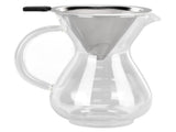 400ml Glass Coffee Pot Kettle Heat Resistant Pour Over Coffee Maker with Stainless Steel Filter for V1294-YM0714-3118210299211