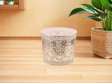 Round Metal Trash Can in for Bathroom, Kitchen, Bedroom - Daily Use Waste Bin V1366-AZ2-W-17354