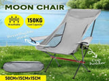Ultra-Light 1.5KG Portable Folding Rock Camping Chair No Tools Setup 150kg Capacity Heat-Resistant V985-MOONCHAIR