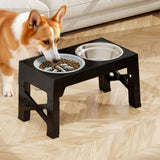 PaWz Elevated Dog Bowls 2 Stainless Steel Bowls and 1 Slow Feeder Bowl PT1282