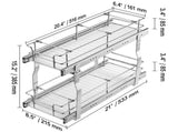 215 x 533 x 385mm Pull Out Cabinet Organizer, Heavy Duty Slide Out Pantry Shelves, Steel Roll Out V952-FZSLLDGGEC8YYL3H6V0