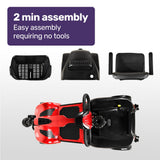 EQUIPMED FreeLite Mid-Sized Foldable Electric Mobility Scooter, Lithium Battery, Long Range and V219-HMBMSCEQ4LRA