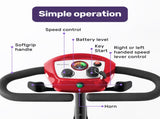 EQUIPMED FreeRoam Mid-Sized Lithium Fast Easy Charge Mobility Scooter, Red V219-HMBMSCEQ3LRA
