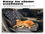 4 Pcs Black Waterproof Pet Car Seat Cover - Scratch-Resistant Oxford Cloth for Dogs and Cats V888-ELOSUNG23378