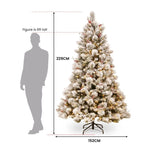 7.5ft 229cm Snowy Bedford Christmas Tree 1012 tips 800 LED Lights 112_NATSB112