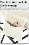 White Outdoor Folding Camping Chair Portable Lounge Chair, Lightweight Beach Chair, Fishing Stool, V888-ELOSUNG46748