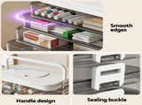 Artiss 5 Tier Portable Storage Box Detachable with Handles Plastic Clear SC-PLS-5T-WH