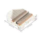 1Set Portable Acrylic 17-Key Thumb Piano Kalimba with Bear Shape and Carrying Bag V1192-AZ-W-22498