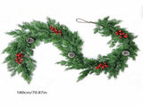 Simulated Artificial Green Plants Leaves Rattan Strips Fake Vine Garland Hanging Decor for Home V1369-AZ3-W-11208
