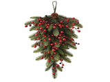 Green Red Fruit Decoration Christmas Decoration Hanging Upside Down Greenery Wall Hanging Decoration V1294-YM0523-211007XU05-2