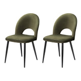 Artiss Dining Chairs Set of 2 Velvet Hollow Green MO-DIN-C-01-VEL-GNX2