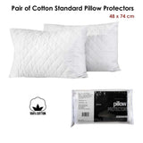 Artex Pair of Cotton Standard Pillow Protectors V442-ATX-PILLOWP-PAIRCOTTON-WHITE-ST