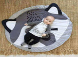 Play Mat Cute Cartoon Animal Pattern Soft Cotton Crawling Mat for Baby Children 90cm Fox V1294-YM0901-181209LM26-1