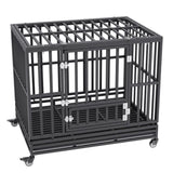 VEVOR 42 Inch Heavy Duty Dog Crate, Indestructible Dog Crate, 3-Door Heavy Duty Dog Kennel for V952-GLSYSDXPF421474QIV0