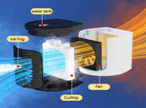 Quiet Portable Water-Cooled Fan, Quick Top Refill, Desktop Air Cooler for Home Dorm Desk V1369-AZ3-W-10400