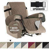 Recliner Chair Cover Waterproof Padded Non Slip Taupe V1189-WXF-521-0046