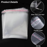 50Pcs Clear Resealable Cellophane Plastic Bags for Packaging Shirts, Clothing and Products, Large V1192-AZ-W-17347