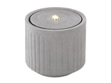 Gardeon Solar Fountain Water Feature Outdoor Fountain LED Lights Beige FOUNT-CYLINDER-BG