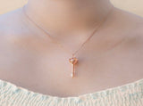 Gift Box - Key Rose Gold Aroma Necklace Purify Oil Blend V760-GBAJ - 39