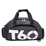 Travel Duffel Bag T60 Duffel Durable Travel Bag Stylish Gym Bag Weekend Bag - Black and yellow V1106-127-08936-BLA2-45-25-23CM